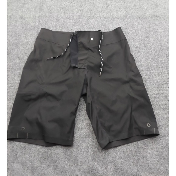 Lululemon Board Shorts Mens 34 Black Surf Swim Trunks Drawstring Quick Dry - Picture 1 of 13